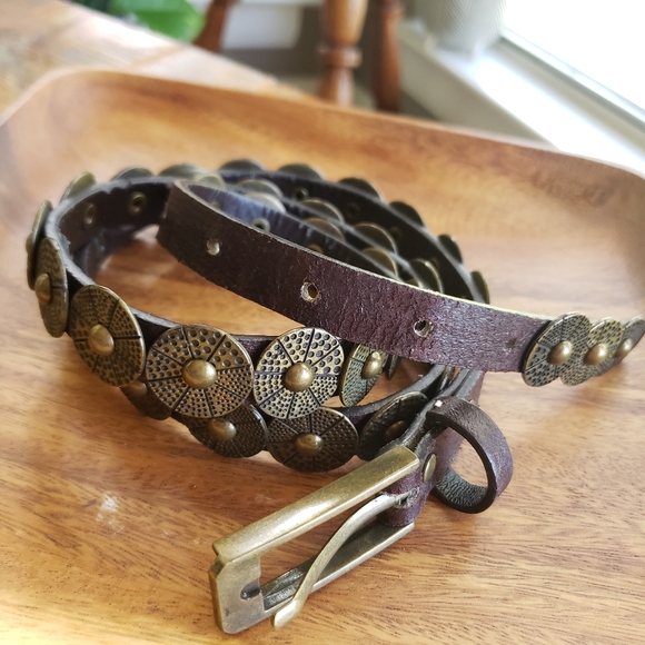 Belt brass colored hardware 34 36 38 - Picture 3 of 11